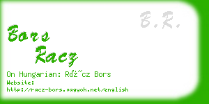 bors racz business card